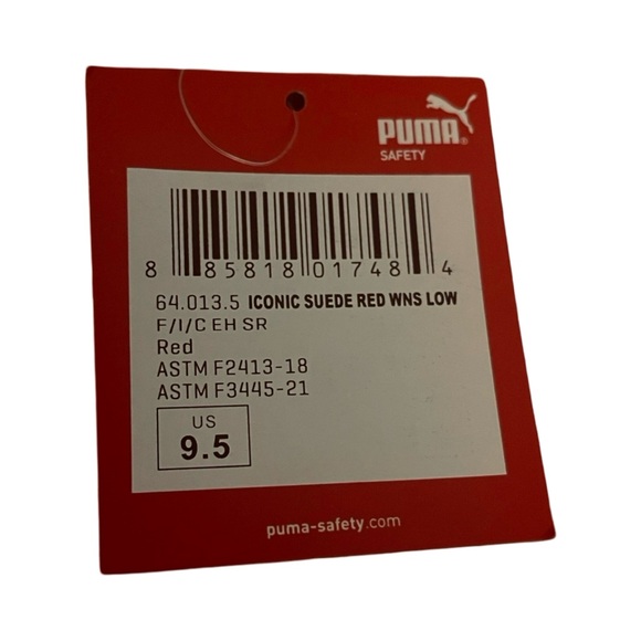 Puma Safety Women's Iconic Low Composite Toe Red White Sz 9.5 NIB - Picture 8 of 10